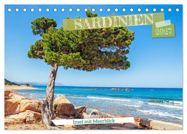 Produktbild: Sardinien Insel mit Meerblick (Tischkalender 2027 DIN A5 quer), CALVENDO Monatskalender