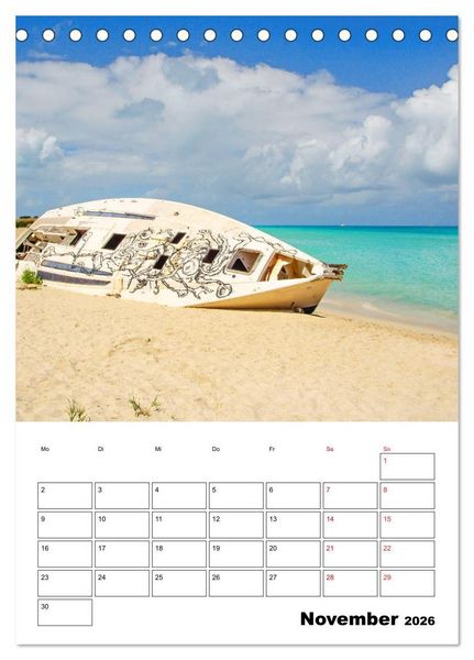 Produktbild: Karibik pur - mit Charme und Zauber (Tischkalender 2026 DIN A5 hoch), CALVENDO Monatskalender