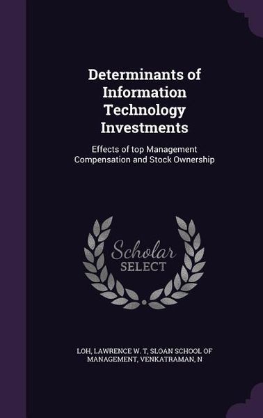 Produktbild: Determinants of Information Technology Investments: Effects of top Management Compensation and Stock Ownership