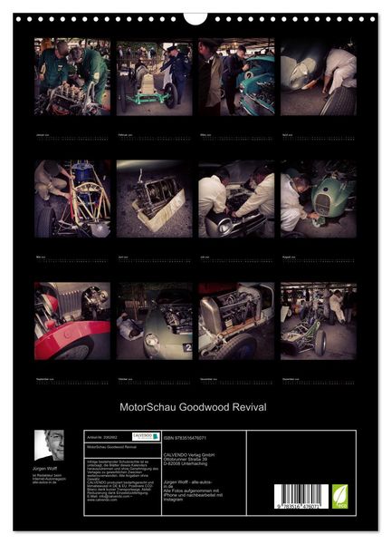 Produktbild: MotorSchau Goodwood Revival (Wandkalender 2026 DIN A3 hoch), CALVENDO Monatskalender