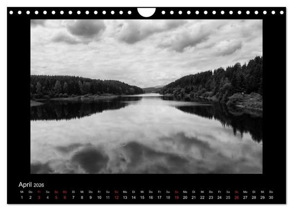 Produktbild: Harz-Bilder in monochrome (Wandkalender 2026 DIN A4 quer), CALVENDO Monatskalender