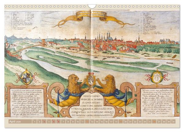 Produktbild: St&auml;dte mit Geschichte: Historische Zeichnungen, Stiche, Drucke (Wandkalender 2026 DIN A3 quer), CALVENDO Monatskalender