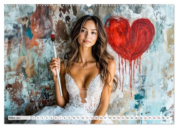 Produktbild: Trash The Dress - Brautshooting mit Action (hochwertiger Premium Wandkalender 2027 DIN A2 quer), Kunstdruck in Hochglanz