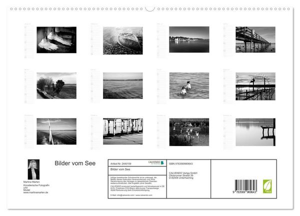 Produktbild: Bilder vom See (hochwertiger Premium Wandkalender 2027 DIN A2 quer), Kunstdruck in Hochglanz