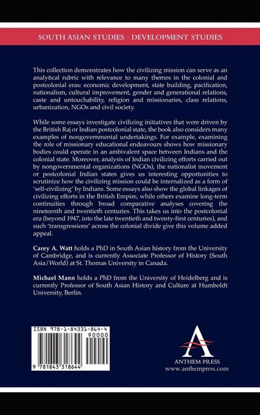 Produktbild: Civilizing Missions in Colonial and Postcolonial South Asia
