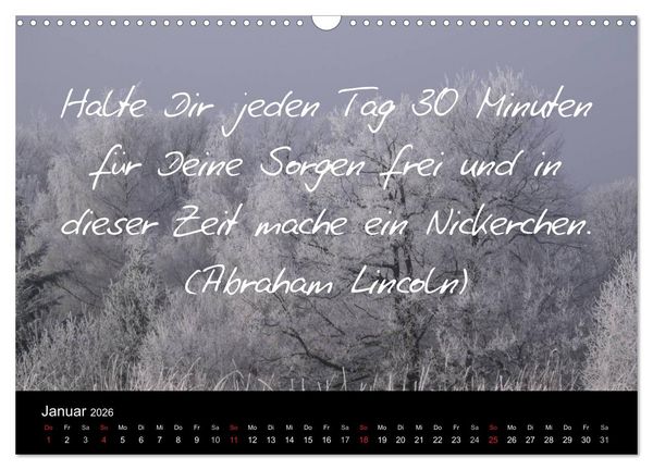 Produktbild: Positiv durch&acute;s Jahr (Wandkalender 2026 DIN A3 quer), CALVENDO Monatskalender