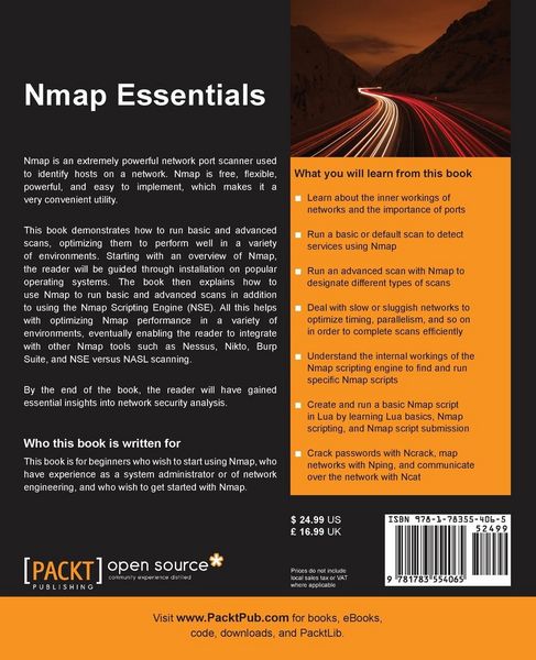 Produktbild: Nmap Essentials