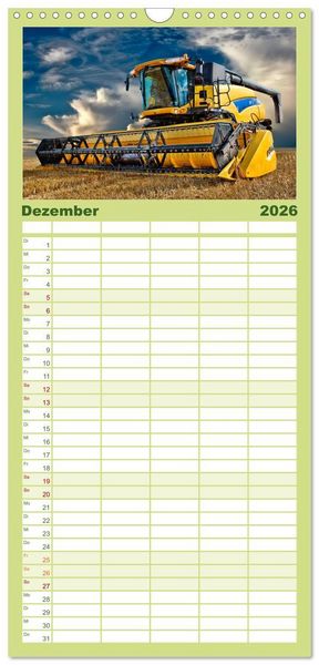 Produktbild: Familienplaner 2026 - Landwirtschaft - die Zukunft ist digital mit 5 Spalten (Wandkalender, 21 x 45 cm) CALVENDO