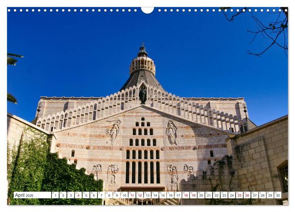 Produktbild: Biblische Orte in Israel mit Bibelstellen (Wandkalender 2026 DIN A3 quer), CALVENDO Monatskalender