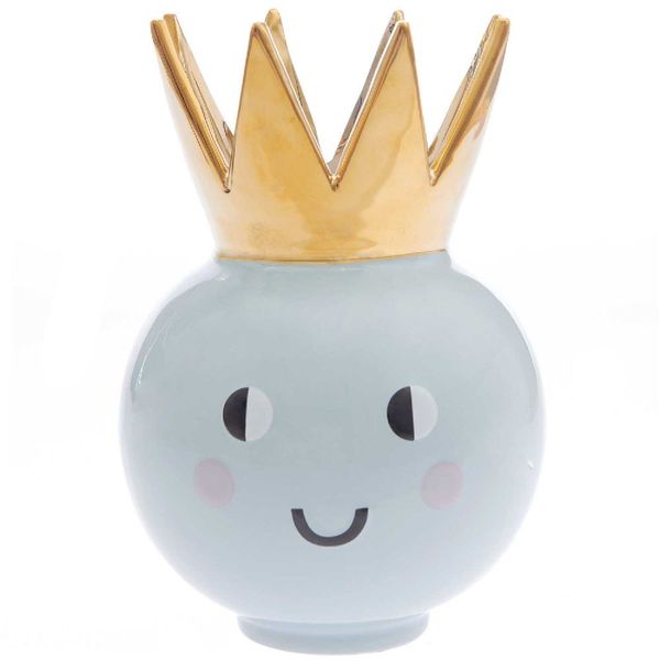 Produktbild: Keramik Vase Krone, blau