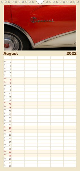 Produktbild: Classic Autos - Familienplaner hoch (Wandkalender 2022 , 21 cm x 45 cm, hoch)