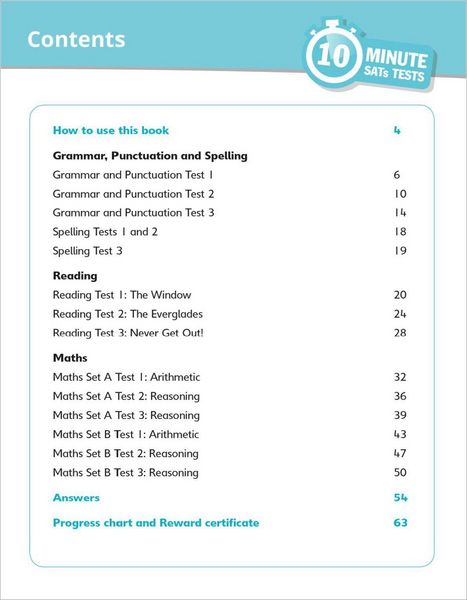 Produktbild: Grammar, Reading & Maths 10-Minute SATs Tests Ages 10-11