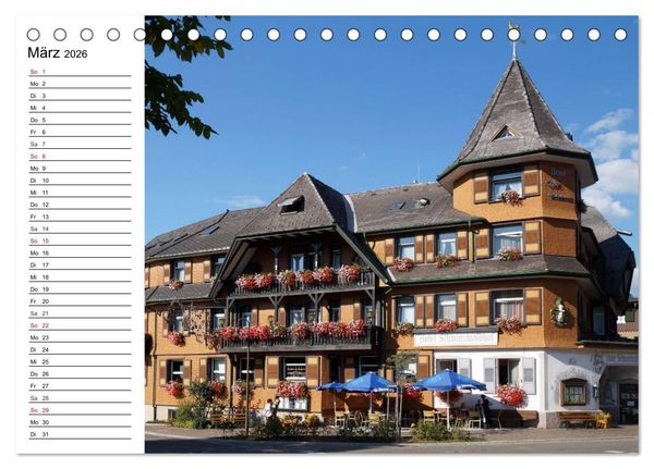 Produktbild: S&uuml;dschwarzwald - Impressionen (Tischkalender 2026 DIN A5 quer), CALVENDO Monatskalender