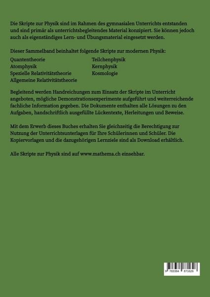 Produktbild: Skripte zur Physik - Moderne Physik