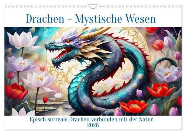 Produktbild: Drachen - Mystische Wesen (Wandkalender 2026 DIN A3 quer), CALVENDO Monatskalender