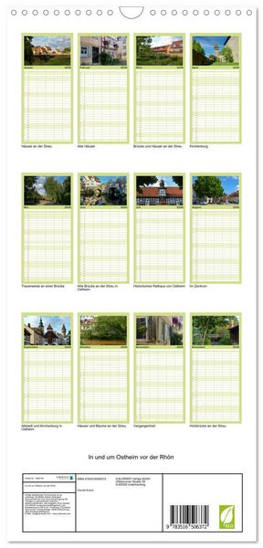 Produktbild: Familienplaner 2026 - In und um Ostheim vor der Rh&ouml;n mit 5 Spalten (Wandkalender, 21 x 45 cm) CALVENDO