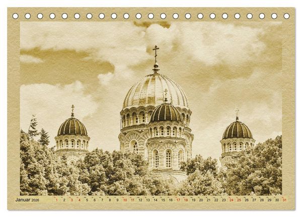 Produktbild: Riga &ndash; Ein Kalender im Zeitungsstil (Tischkalender 2026 DIN A5 quer), CALVENDO Monatskalender