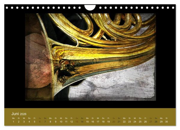 Produktbild: Klangbilder Instrumental-KUNST (Wandkalender 2026 DIN A4 quer), CALVENDO Monatskalender