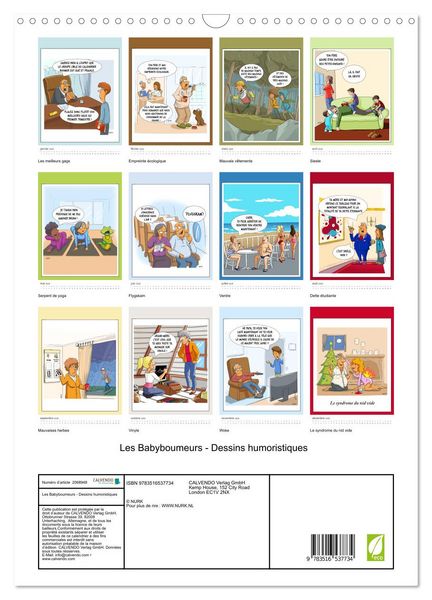 Produktbild: Les Babyboumeurs - Dessins humoristiques (Calendrier mural 2026 DIN A3 horizontal), CALVENDO calendrier mensuel