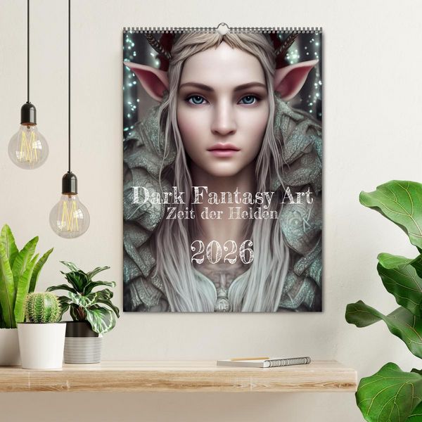 Produktbild: Dark Fantasy Art - Zeit der Helden (Wandkalender 2026 DIN A2 hoch), CALVENDO Monatskalender