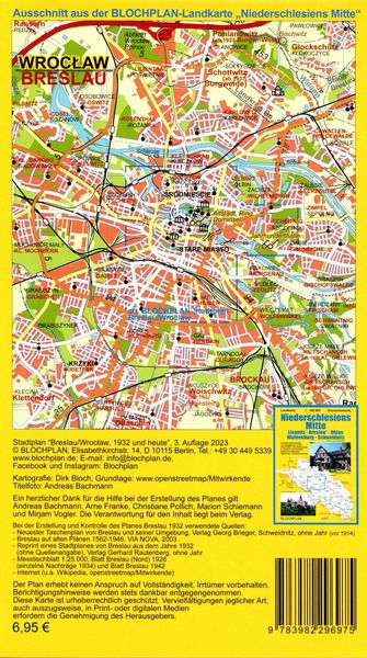 Produktbild: Stadtplan Breslau/Wrocław heute und 1932
