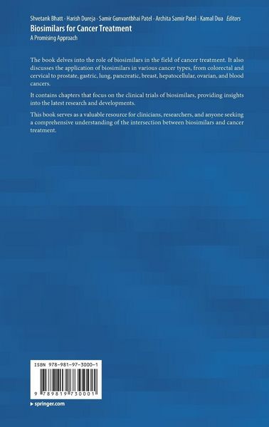 Produktbild: Biosimilars for Cancer Treatment