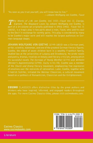 Produktbild: The Works of J.W. von Goethe, Vol. VIII (in 14 volumes)