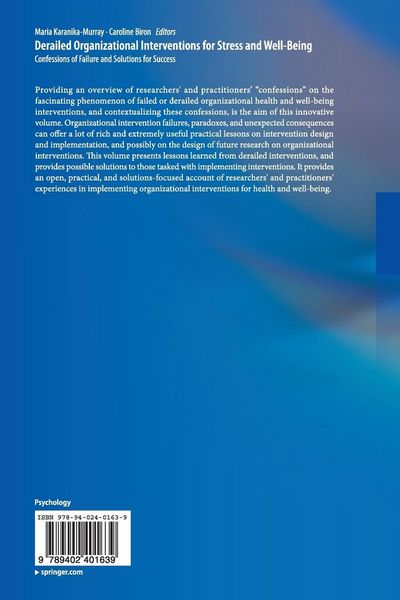 Produktbild: Derailed Organizational Interventions for Stress and Well-Being