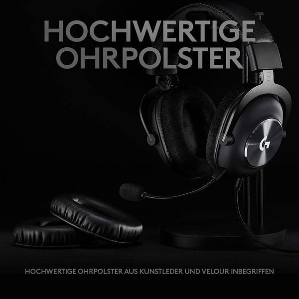 Produktbild: Logitech Gaming G Pro X Over Ear Headset kabelgebunden 7.1 Surround Schwarz Mikrofon-Rauschunterdrückung, Noise Cancellin