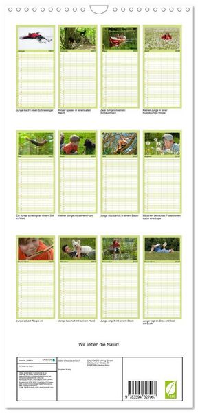 Produktbild: Familienplaner 2027 - Wir lieben die Natur! mit 5 Spalten (Wandkalender, 21 x 45 cm) CALVENDO