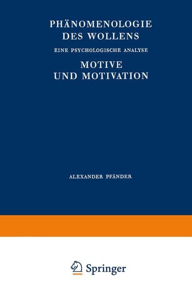 Produktbild: Ph&auml;nomenologie des Wollens