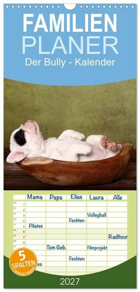 Produktbild: Familienplaner 2027 - Der Bully - Kalender Familienplaner hoch mit 5 Spalten (Wandkalender, 21 x 45 cm) CALVENDO