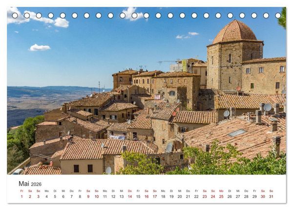 Produktbild: Motive der Toskana (Tischkalender 2026 DIN A5 quer), CALVENDO Monatskalender