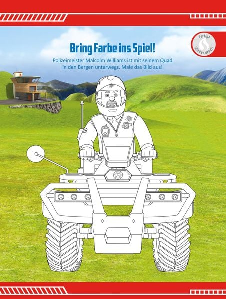 Produktbild: Feuerwehrmann Sam: 1001 Sticker: Stickern &ndash; R&auml;tseln &ndash; Ausmalen