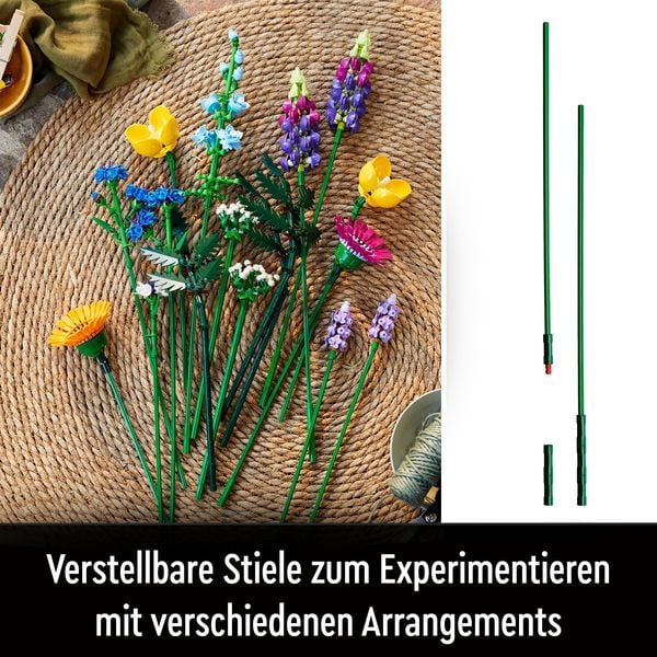 Produktbild: LEGO Botanicals Wildblumenstrauß - Kunstblumen Set für Erwachsene 10313