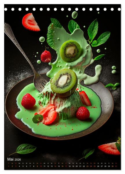 Produktbild: Desserts - S&uuml;&szlig;e K&ouml;stlichkeiten zum Dahinschmelzen (Tischkalender 2026 DIN A5 hoch), CALVENDO Monatskalender