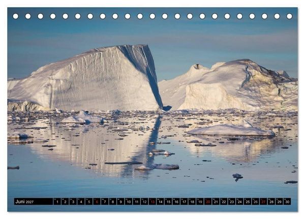 Produktbild: Ilulissat Eisfjord, Gr&ouml;nland. EIS - FORM UND LICHT (Tischkalender 2027 DIN A5 quer), CALVENDO Monatskalender