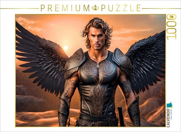CALVENDO Puzzle Engel Chamuel - Kämpfer gegen das Böse | 1000 Teile Lege-Größe 64x48cm Foto-Puzzle für glückliche Stunden