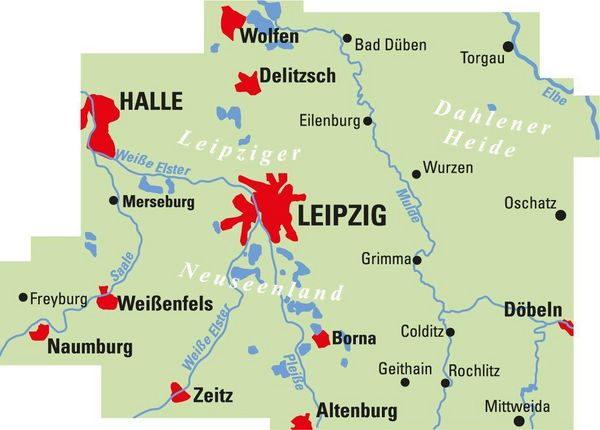 Produktbild: BVA ADFC Regionalkarte Leipzig und Umgebung 1:75.000