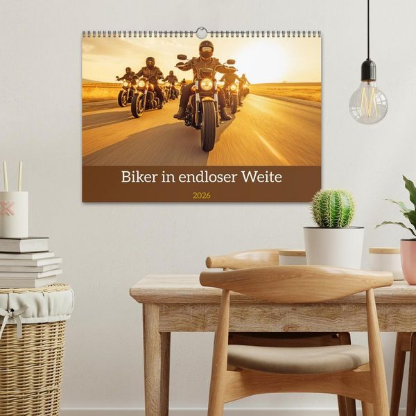 Produktbild: Biker in unendlicher Weite (Wandkalender 2026 DIN A3 quer), CALVENDO Monatskalender