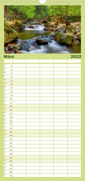 Produktbild: Harz Landschaften - Familienplaner hoch (Wandkalender 2022 , 21 cm x 45 cm, hoch)