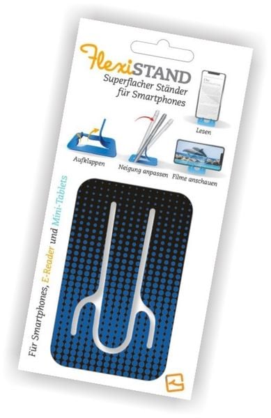 Flexistand Blue Dots - superflacher Aufsteller für Smartphones und Mini-Tablets, Handyhalter