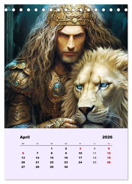 Produktbild: Magische Reise zu mystischen Wesen. Keltische Fantasie-Gestalten (Tischkalender 2026 DIN A5 hoch), CALVENDO Monatskalender