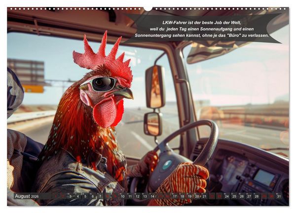 Produktbild: Tierisch lustige LKW-Fahrer (Wandkalender 2026 DIN A2 quer), CALVENDO Monatskalender