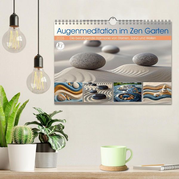 Produktbild: Augenmeditation im Zen Garten (Wandkalender 2026 DIN A4 quer), CALVENDO Monatskalender