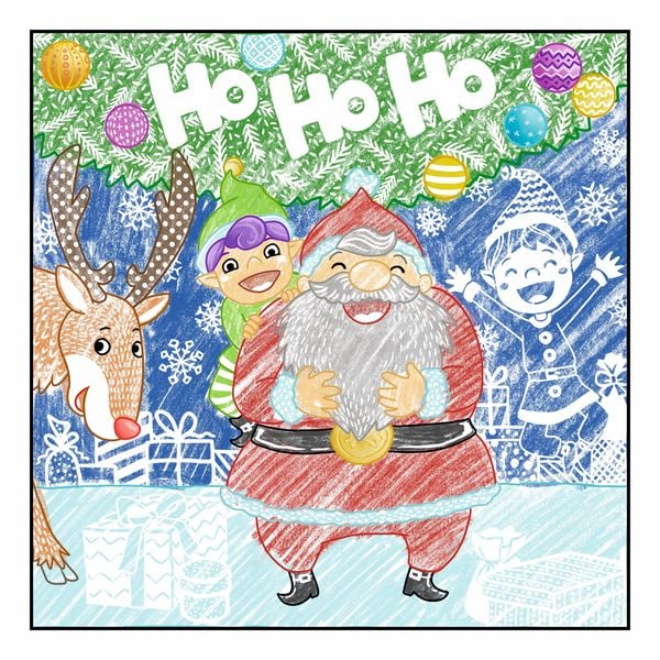 Produktbild: Glitzer Zauberpapier Malbuch Fr&ouml;hliche Weihnachten