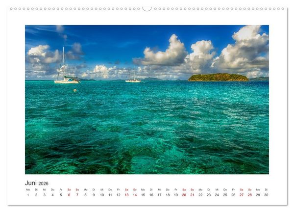 Produktbild: Karibische Segeltr&auml;ume (hochwertiger Premium Wandkalender 2026 DIN A2 quer), Kunstdruck in Hochglanz