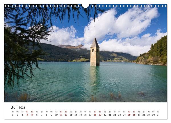 Produktbild: Zwischen Gipfeln und Geschichte - Der Vinschgau in Bildern (Wandkalender 2026 DIN A3 quer), CALVENDO Monatskalender