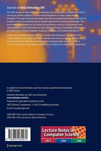 Produktbild: Journal on Data Semantics XIII