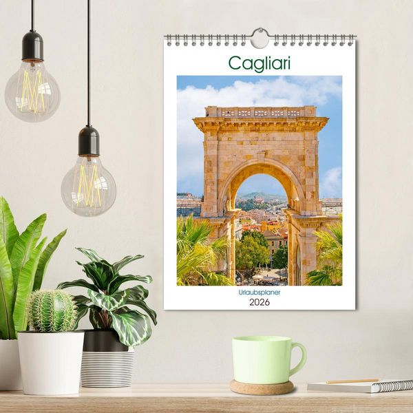 Produktbild: Cagliari - Urlaubsplaner (Wandkalender 2026 DIN A4 hoch), CALVENDO Monatskalender